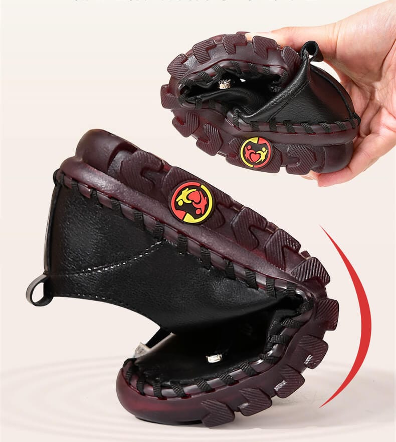 Chaussures Orthopédiques En Cuir Pour Femme - Mocassins Confortables à Semelle Souple, Respirants Et à Bout Rond